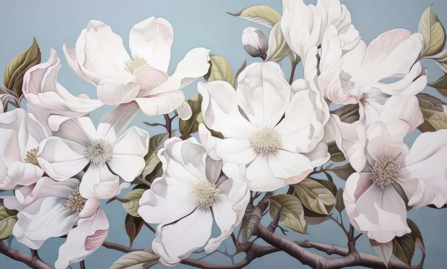 fototapet Flori luxuriante pe o ramură de copac w05178