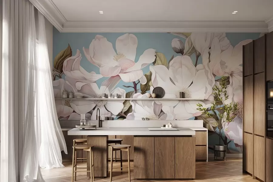 fototapet Flori luxuriante pe o ramură de copac w05178