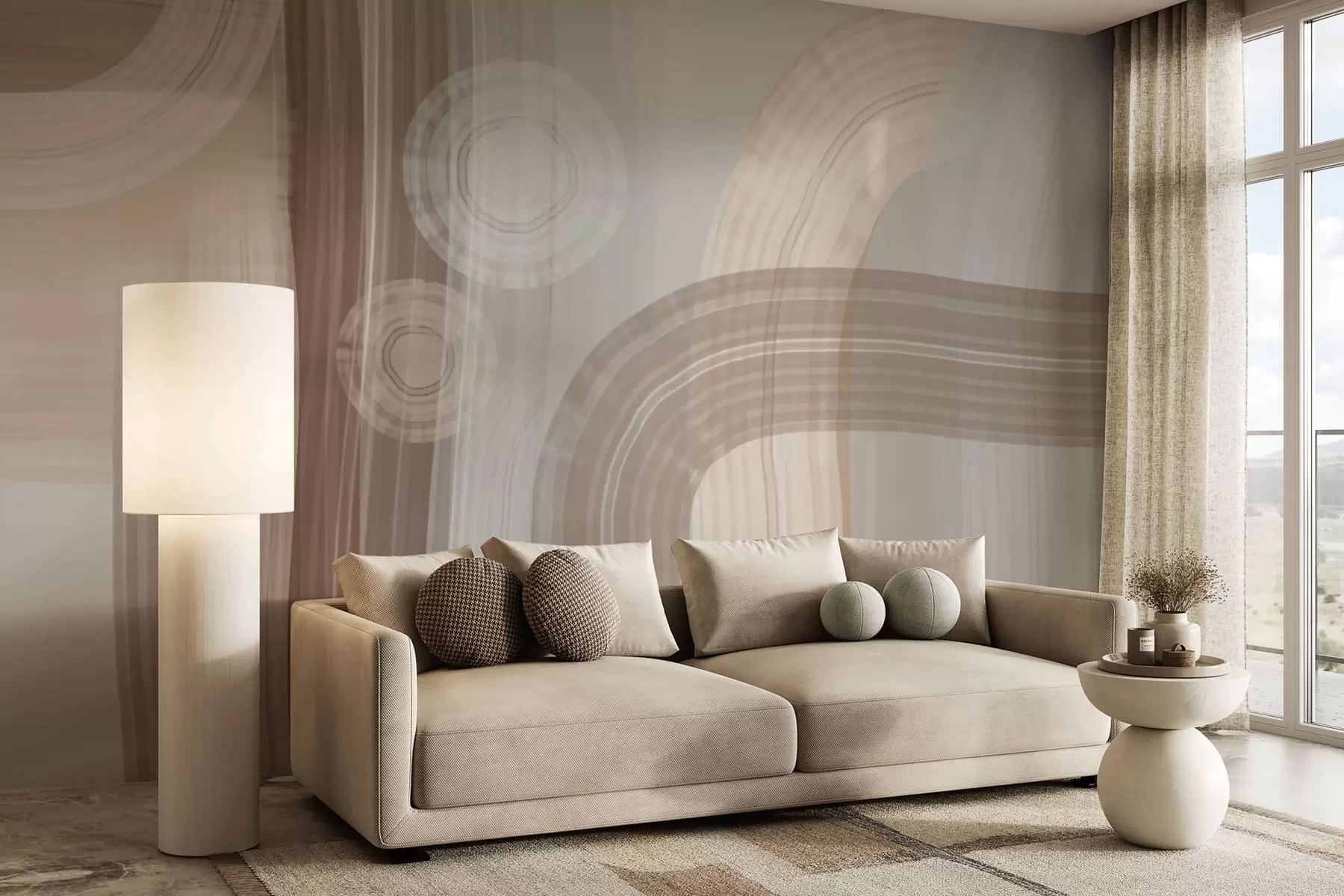 fototapet abstracție modernă cu pensule largi w04876