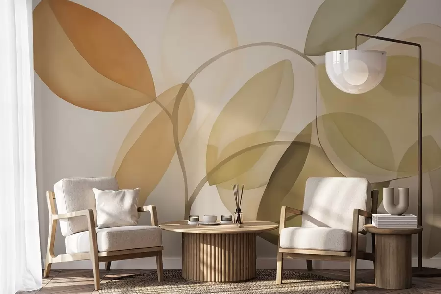 fototapet Frunze abstracte imitație de pictură w05208