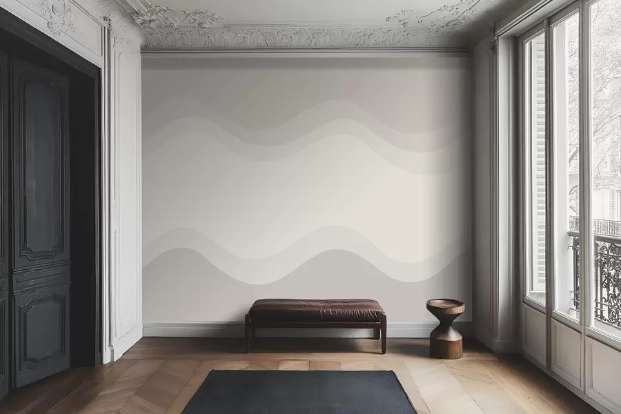 fototapet Valuri abstracte într-o paletă neutră de bej w05132v3