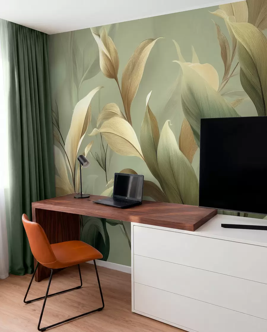 fototapet Frunze tropicale mari w09688