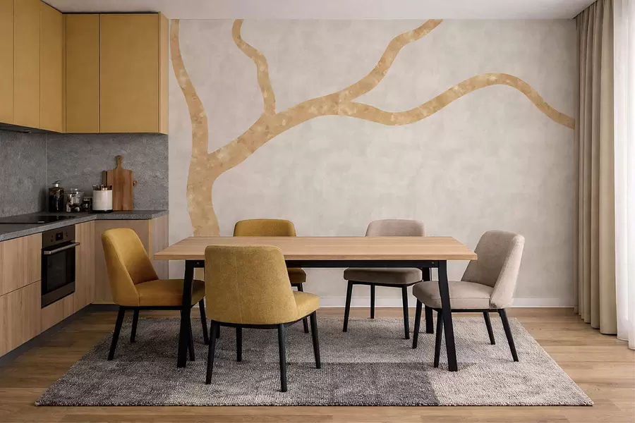 fototapet Ramură ușoară pe fundal pal w05144