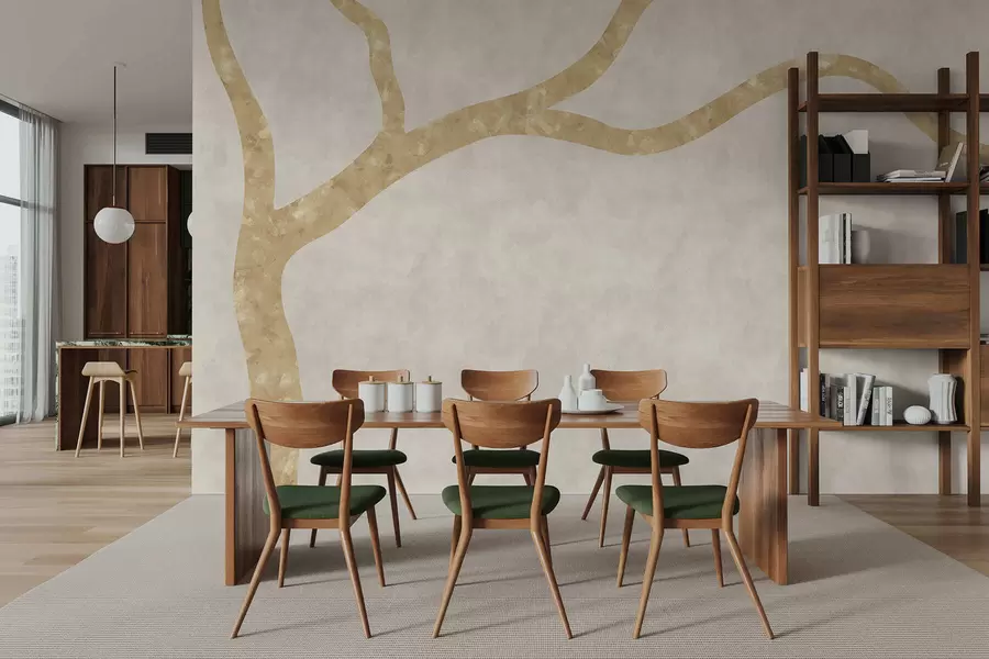 fototapet Ramură ușoară pe fundal pal w05144