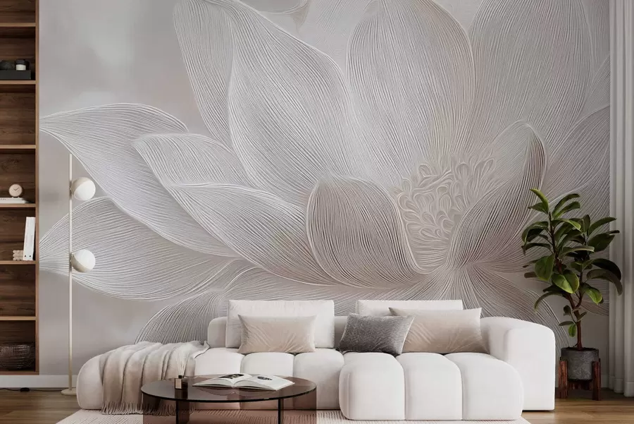 fototapet Valuri abstracte în tonuri de bej deschis w05266