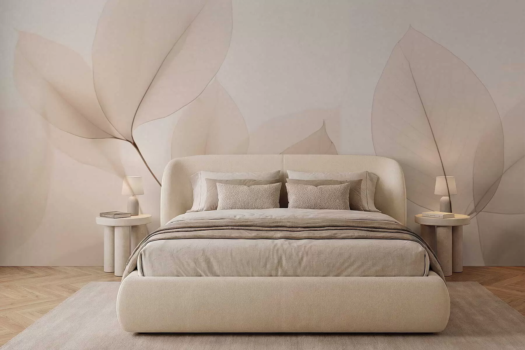 fototapet Floare albă cu linie fină w05268