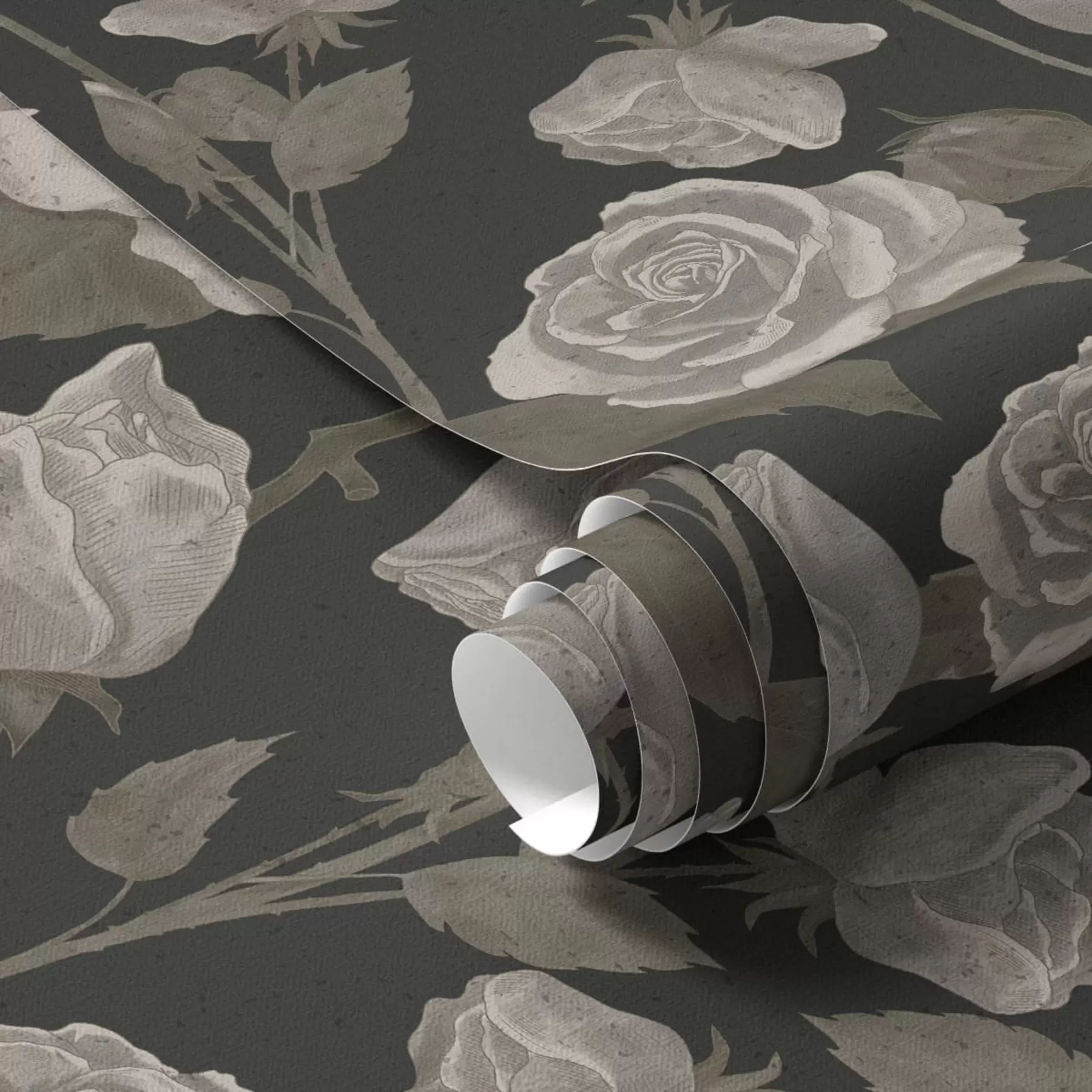 fototapet Model floral cu trandafiri pe fundal închis a01123