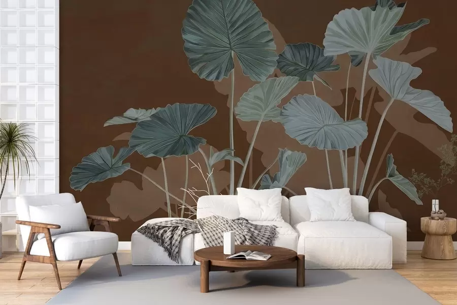 fototapet Grădina lotușilor pictați w05364v1