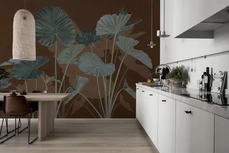 fototapet Grădina lotușilor pictați w05364v1