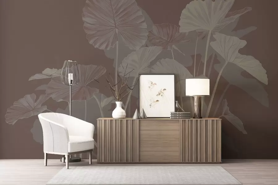 fototapet Grădina lotușilor pictați w05364v2