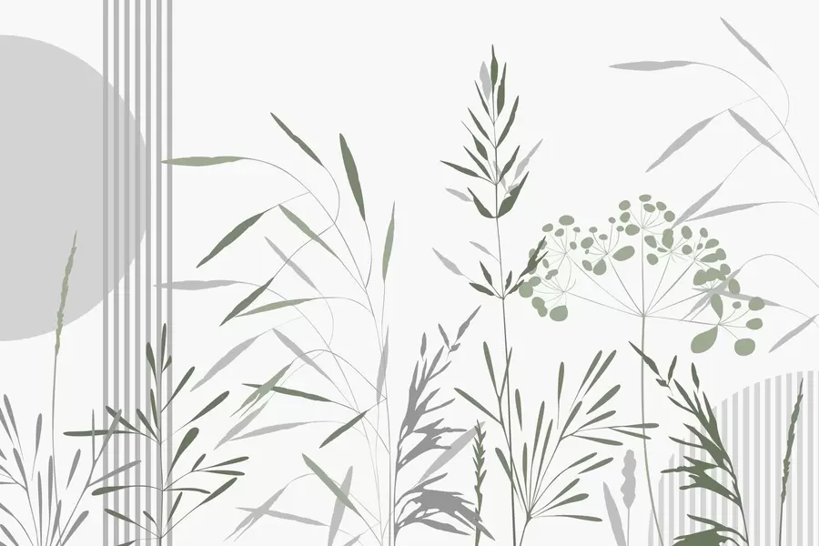 fototapet Siluete abstracte ale vegetației w05375