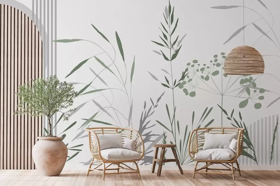 fototapet Siluete abstracte ale vegetației w05375