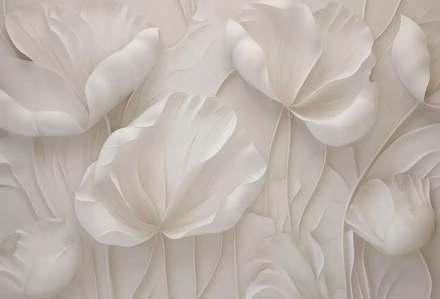 fototapet Flori sculptate din lumină cu petale delicate w05355