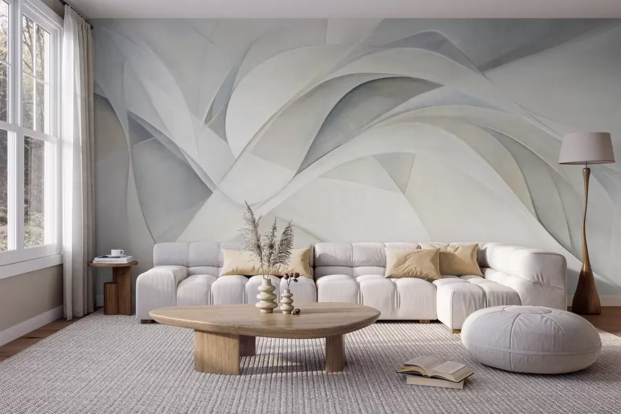fototapet Forme abstracte fluide, artă modernă cu textură w09766