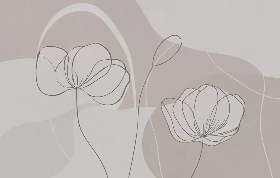 fototapet Flori minimaliste w09779