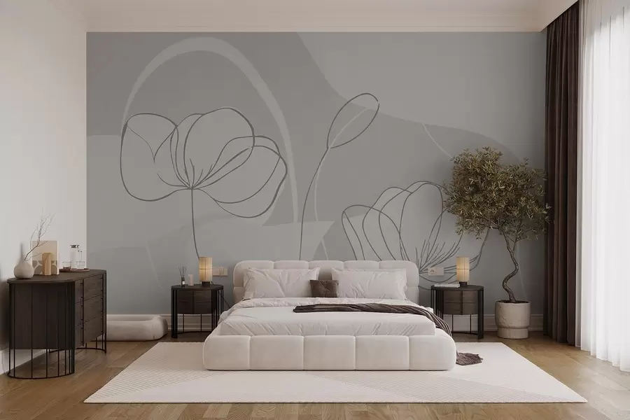 fototapet Flori minimaliste w09779