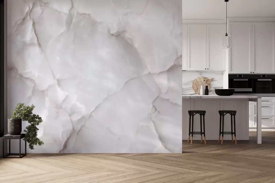 fototapet Imitatie de marmură deschisă la culoare, cu aspectul texturii pietrei naturale w09802