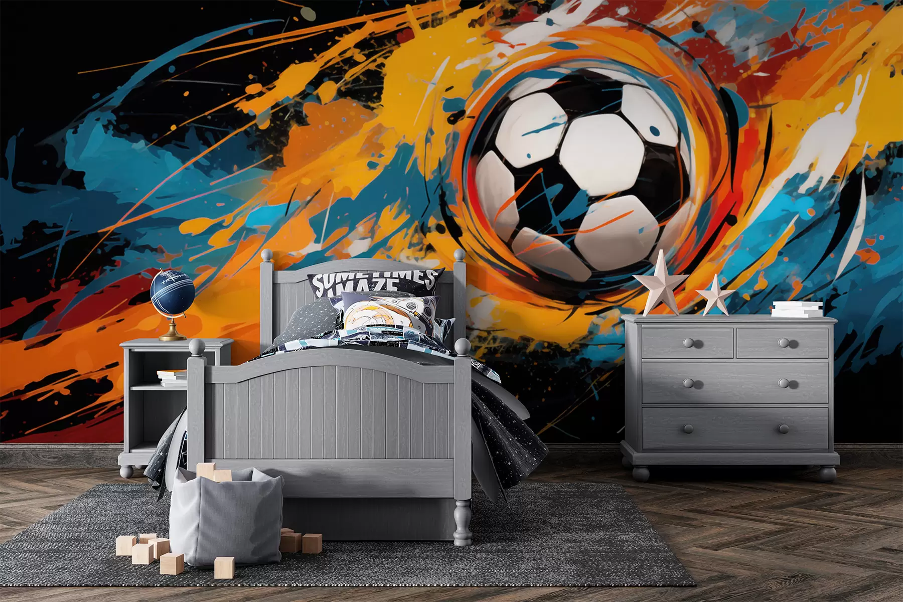 fototapet Minge de fotbal w05460