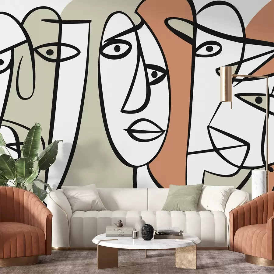 fototapet Fețe abstracte w05504