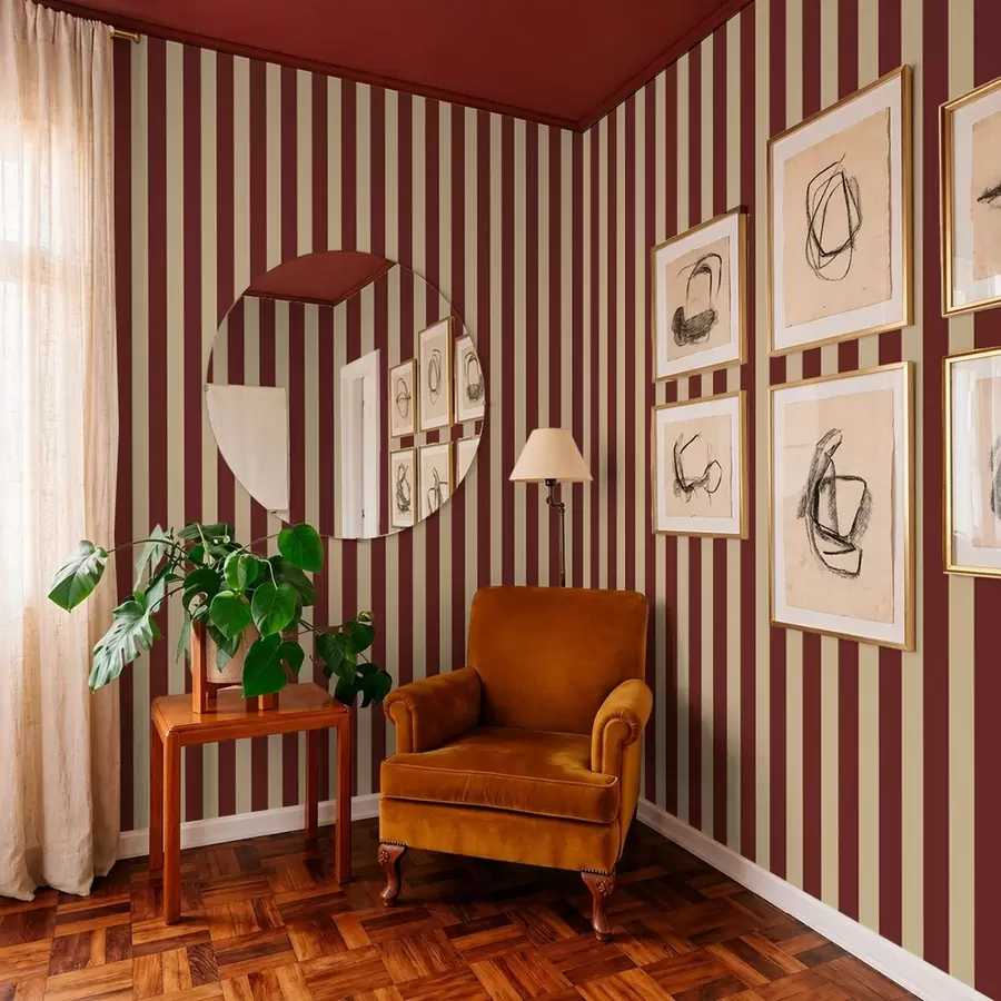 fototapet Dungi verticale roșii și bej a01179