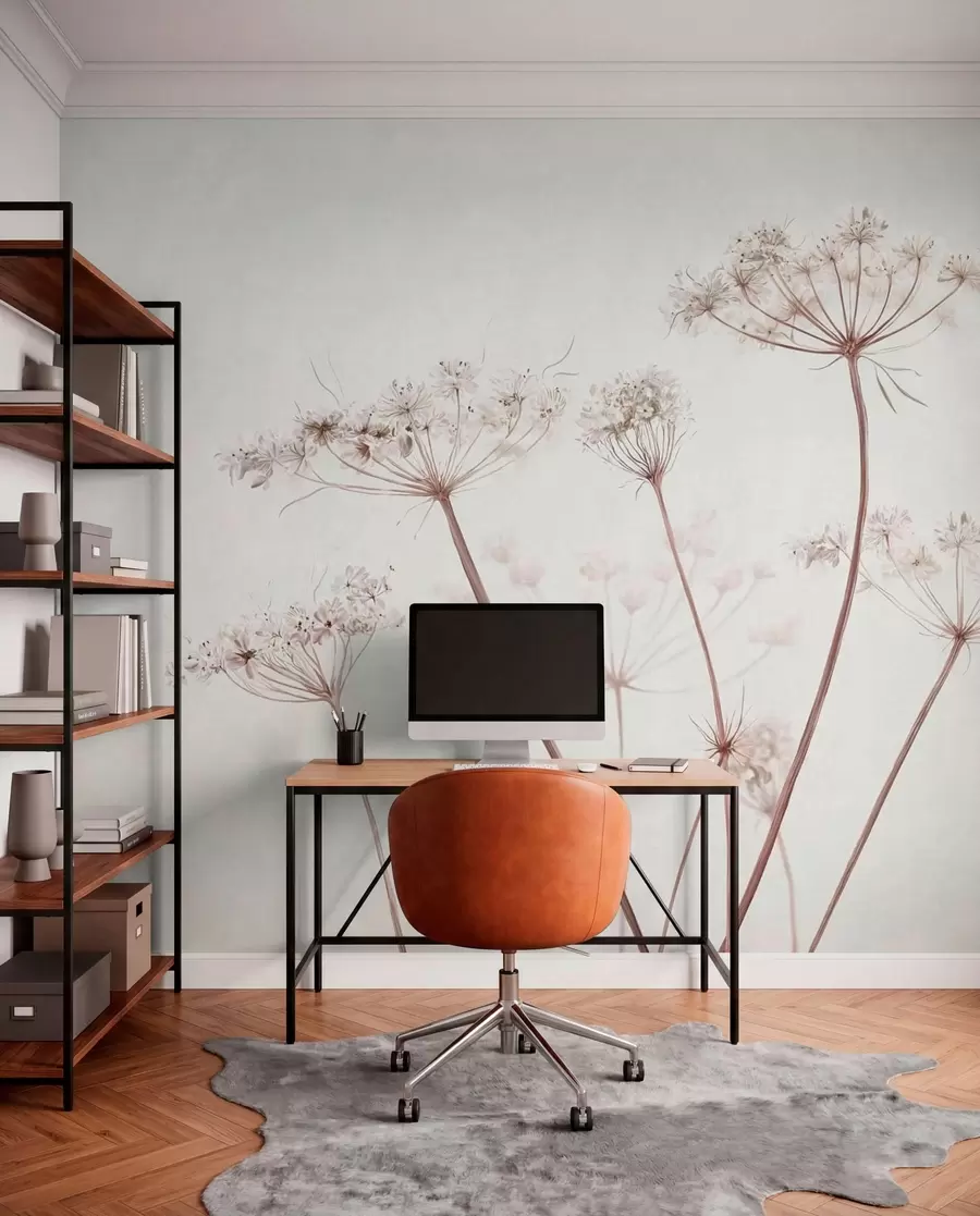 fototapet Umbele uscate pe un fundal minimalist, deschis la culoare w05543
