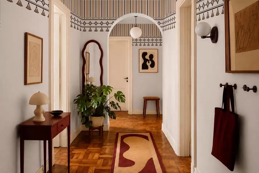 fototapet Bordură decorativă în nuanțe de bej w05151