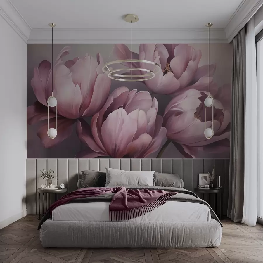 fototapet Pictură abstractă cu imitație de lalele w05593