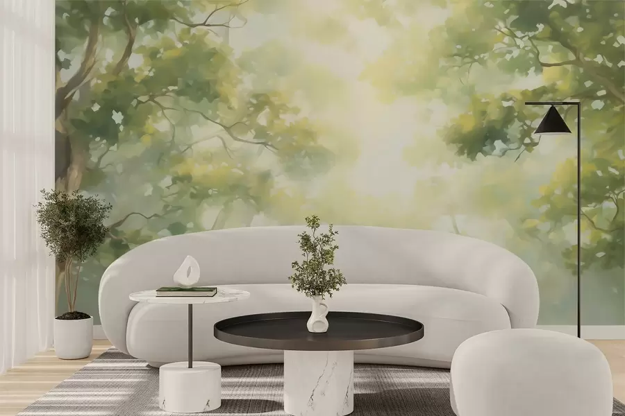 fototapet Pictură abstractă reprezentând ramuri de copac w05588