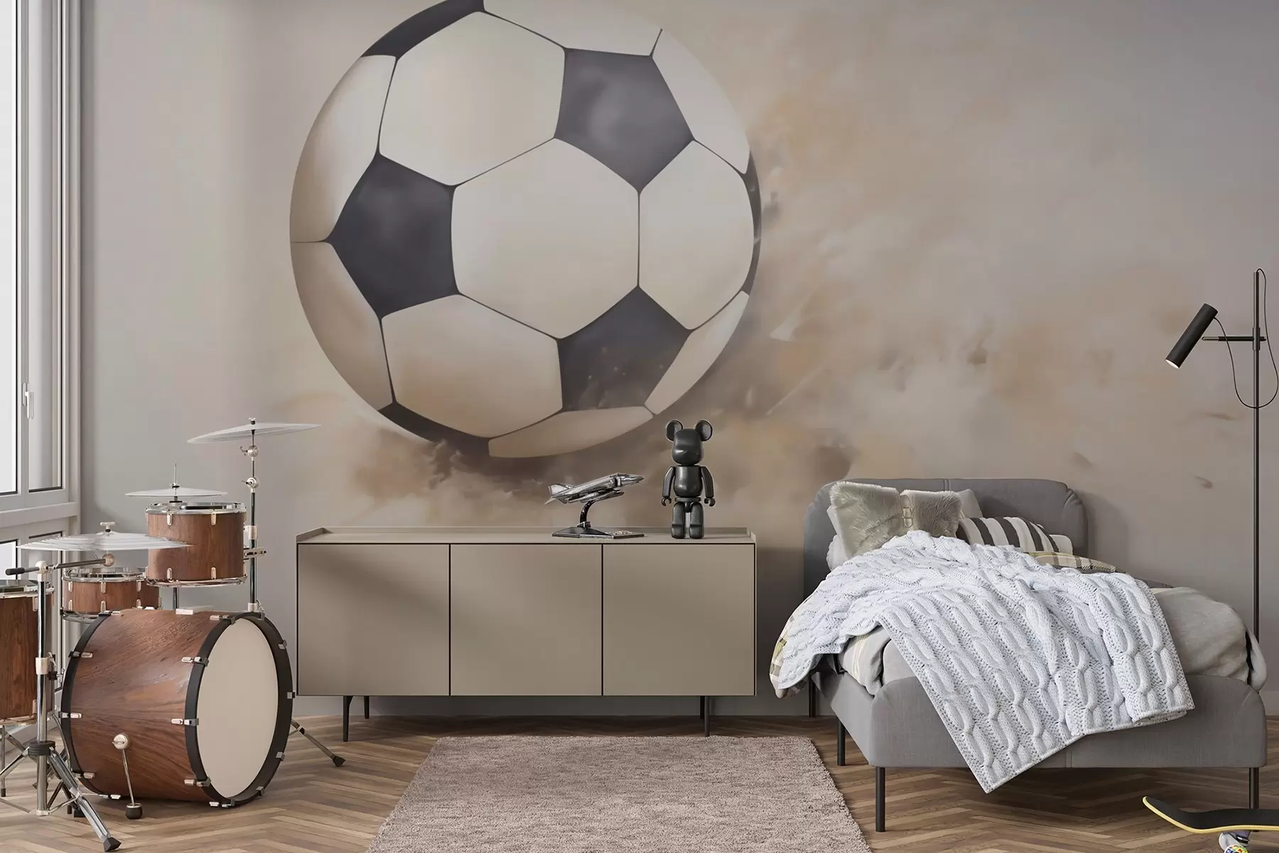 fototapet Pictură reprezentând o minge de fotbal w05640