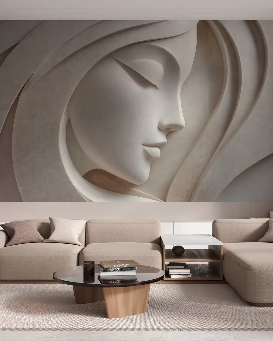 fototapet Profil între falduri sculptate w05569