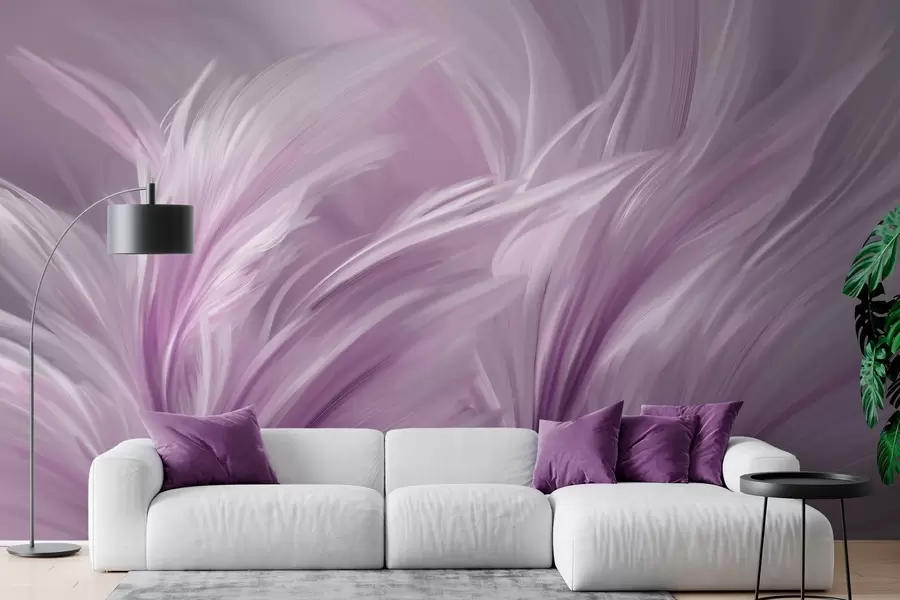 fototapet Pene elegante în nuanțe de violet w05658v2