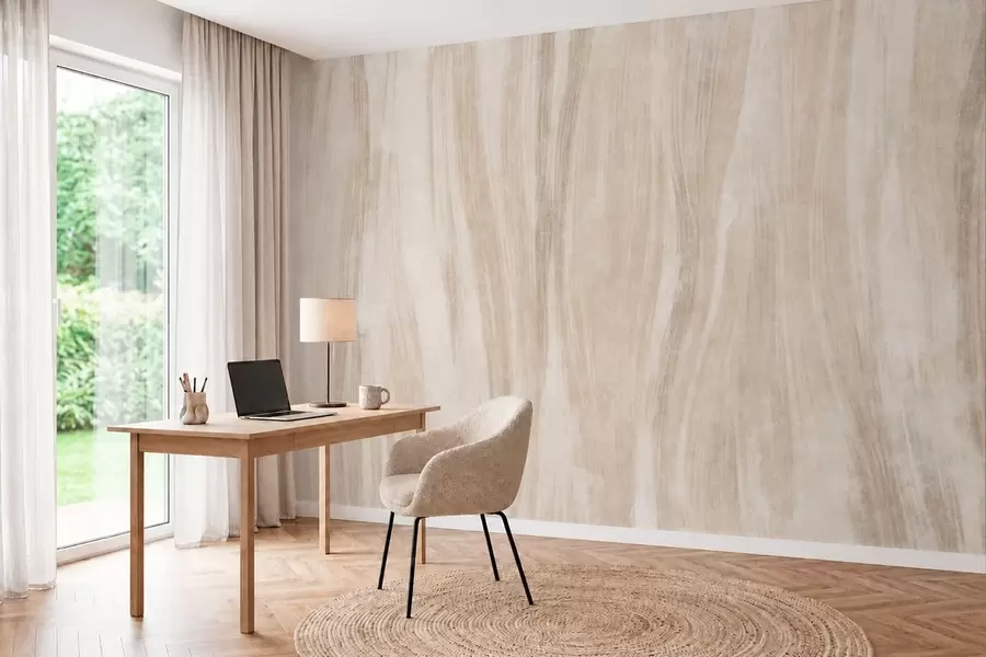 fototapet Textură abstractă ușoară, cu tranziții verticale delicate în nuanțe cremoase w05686