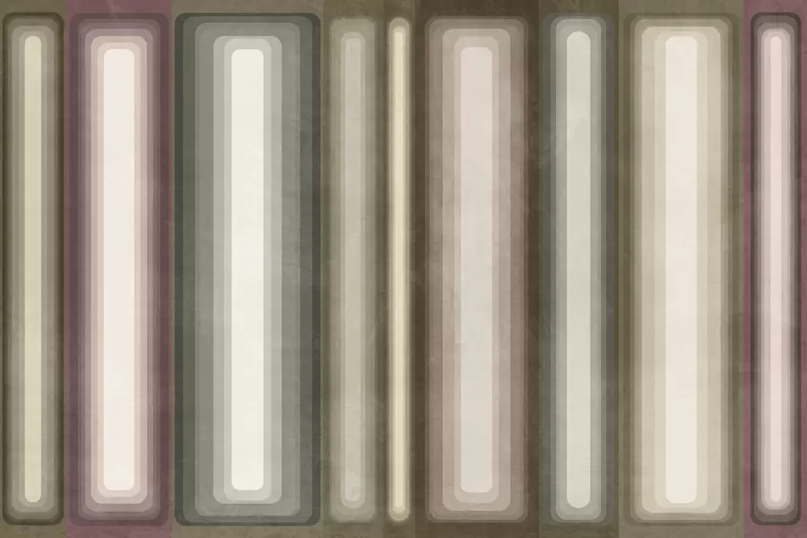 fototapet Dreptunghiuri verticale abstracte, rotunjite, cu textură, în nuanțe discrete de maro, bej și roz pal w09905