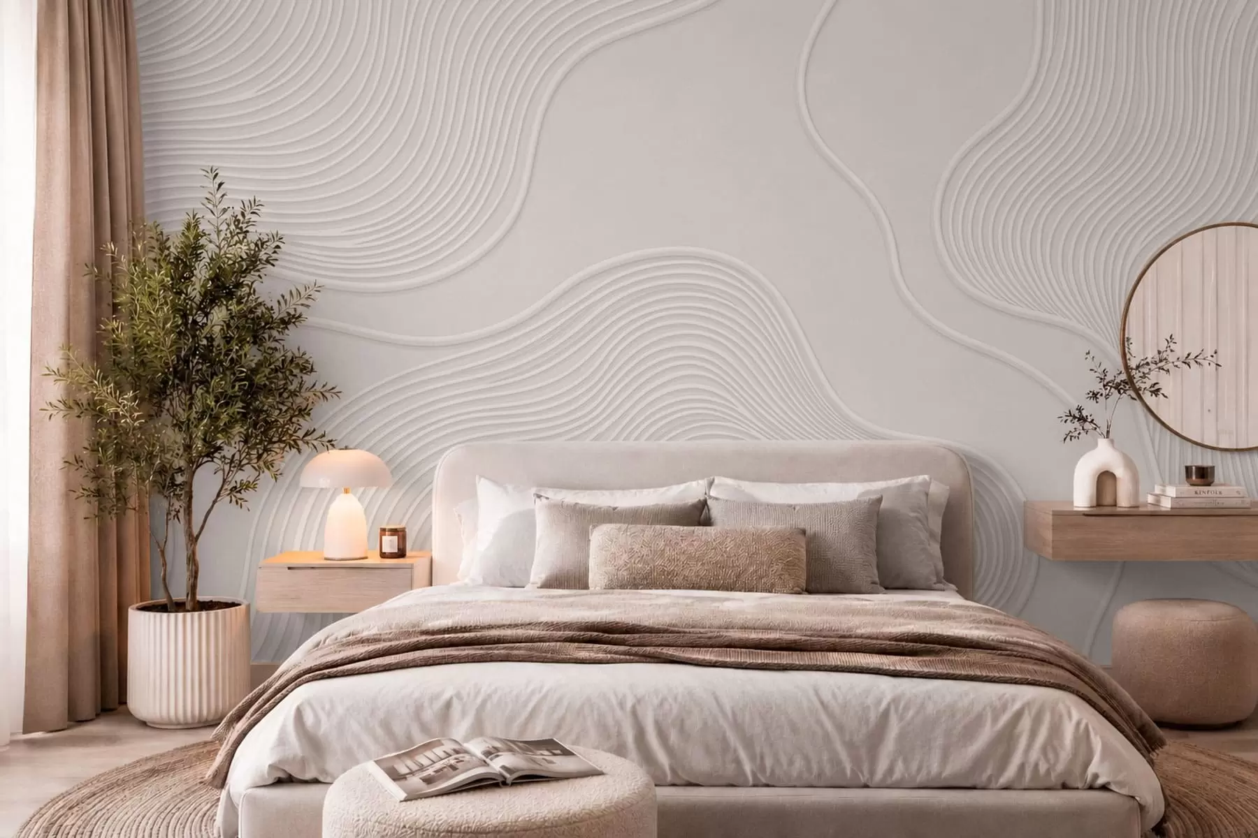 fototapet Relief abstract cu linii ondulate w05689