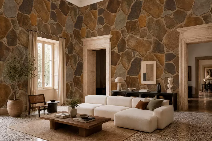 fototapet Model de piatră naturală în nuanțe calde w05691