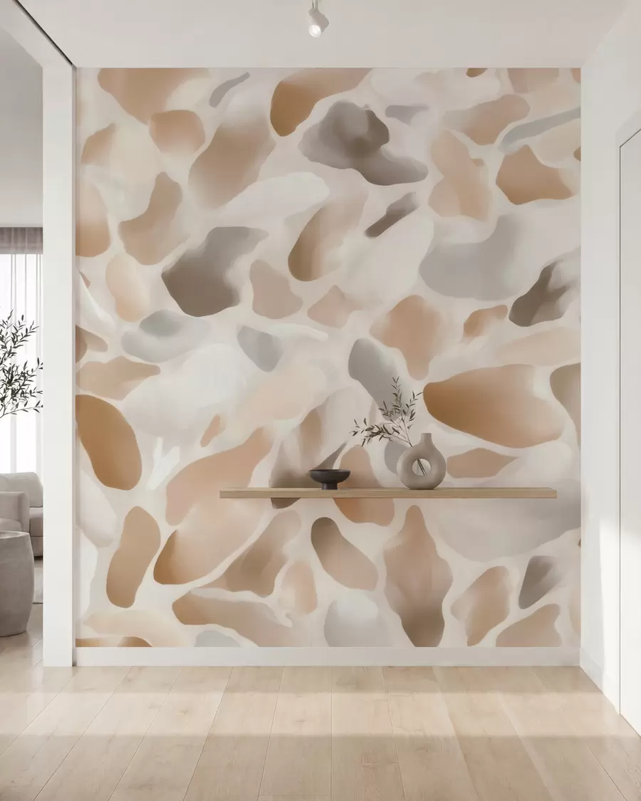 fototapet Textură abstractă de terrazzo natural, în nuanțe deschise w09933