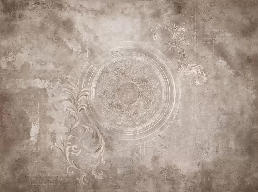 fototapet Motiv circular decorativ pe un fundal texturat w05727