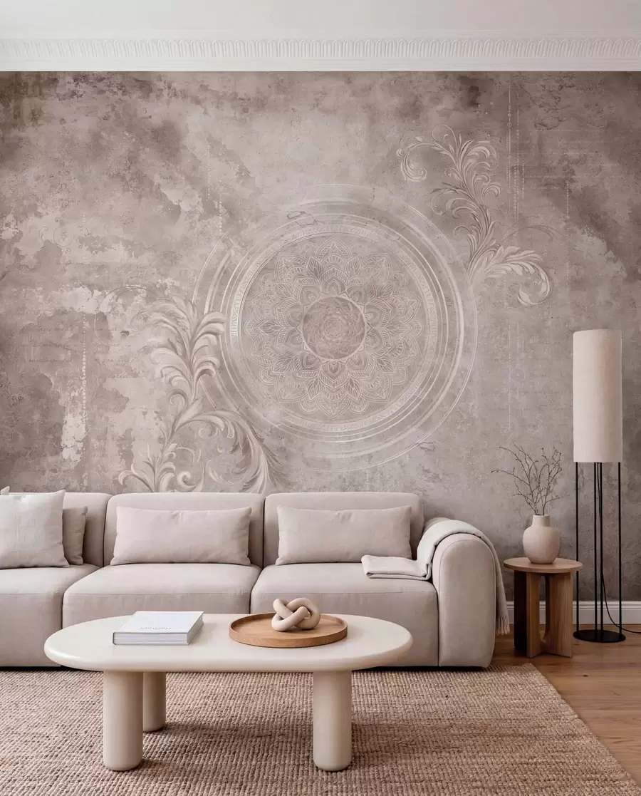 fototapet Motiv circular decorativ pe un fundal texturat w05727
