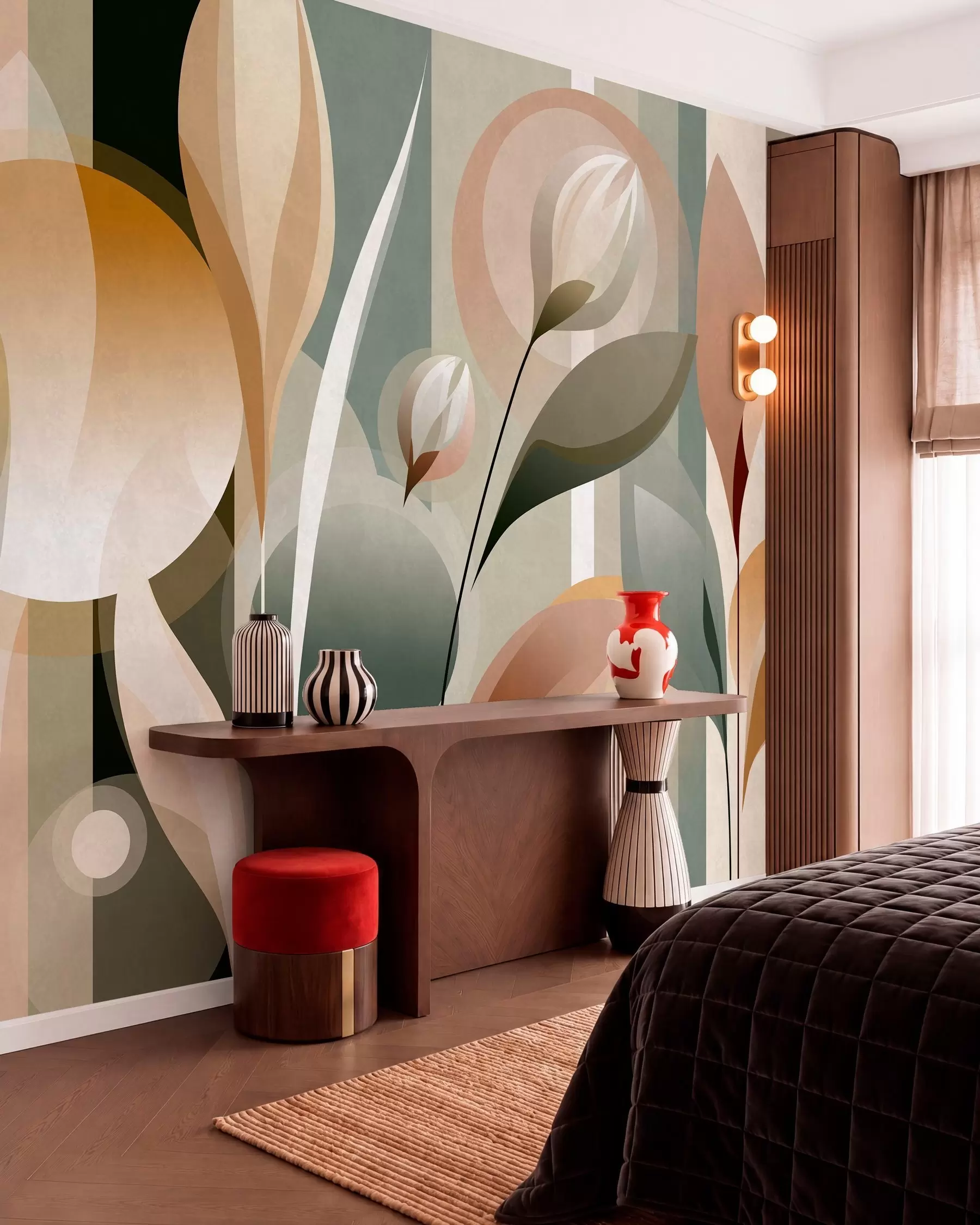 fototapet Forme botanice grafice w05750