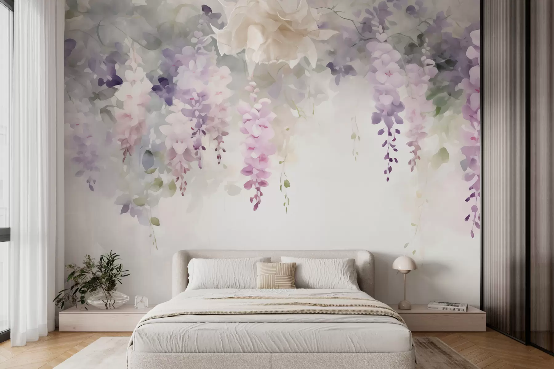 fototapet Flori de glicină ofilite w05795