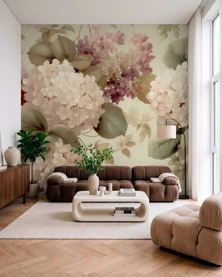 fototapet Flori de hortensie w05436