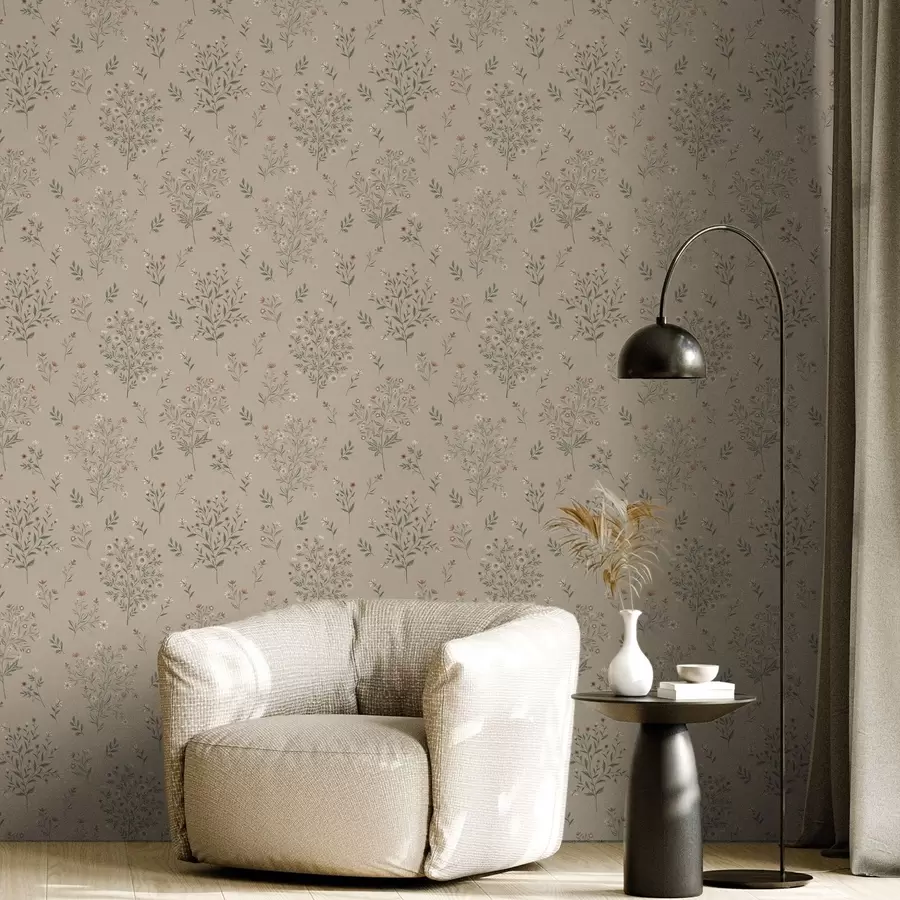 fototapet Flori sălbatice delicate și ramuri a01245