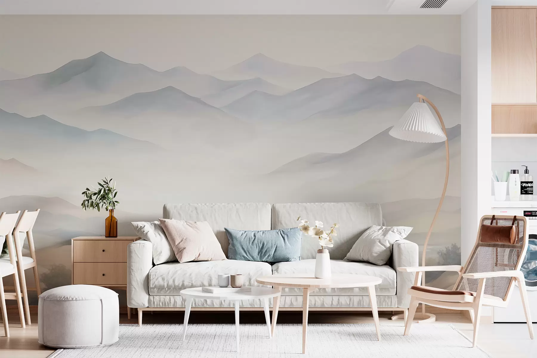 fototapet Peisaj montan cu relief variat w05834