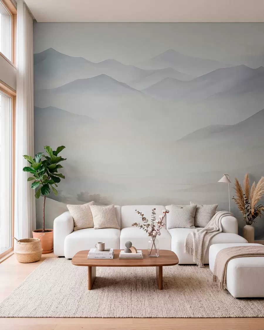 fototapet Peisaj montan cu relief variat w05834