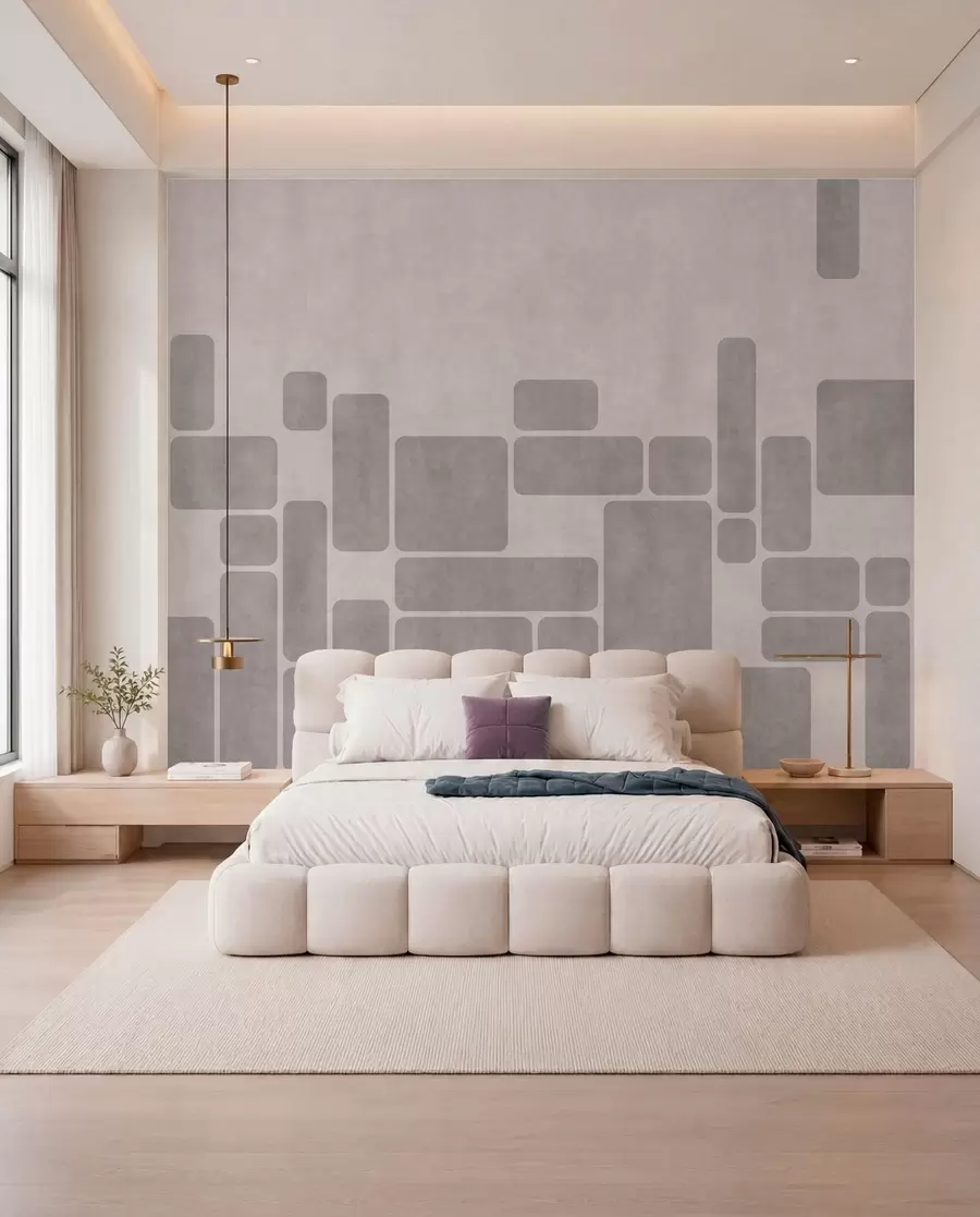 fototapet Motiv geometric în nuanțe delicate de gri și roz pal w05141v1