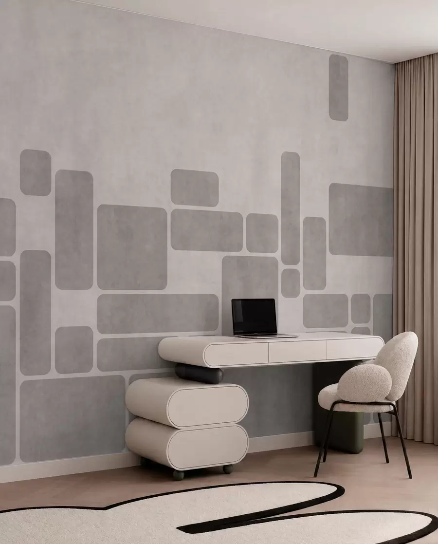 fototapet Motiv geometric în nuanțe delicate de gri și roz pal w05141v1