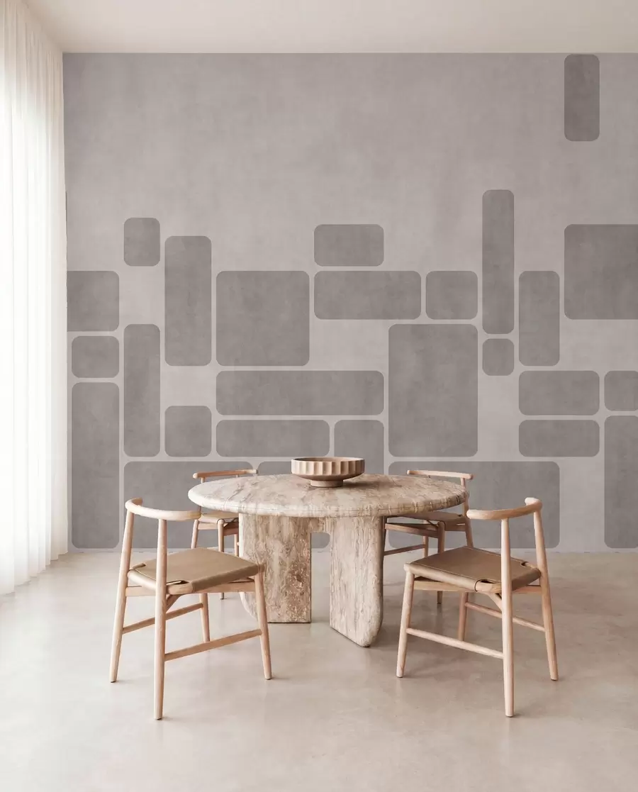 fototapet Motiv geometric în nuanțe delicate de gri și roz pal w05141v1