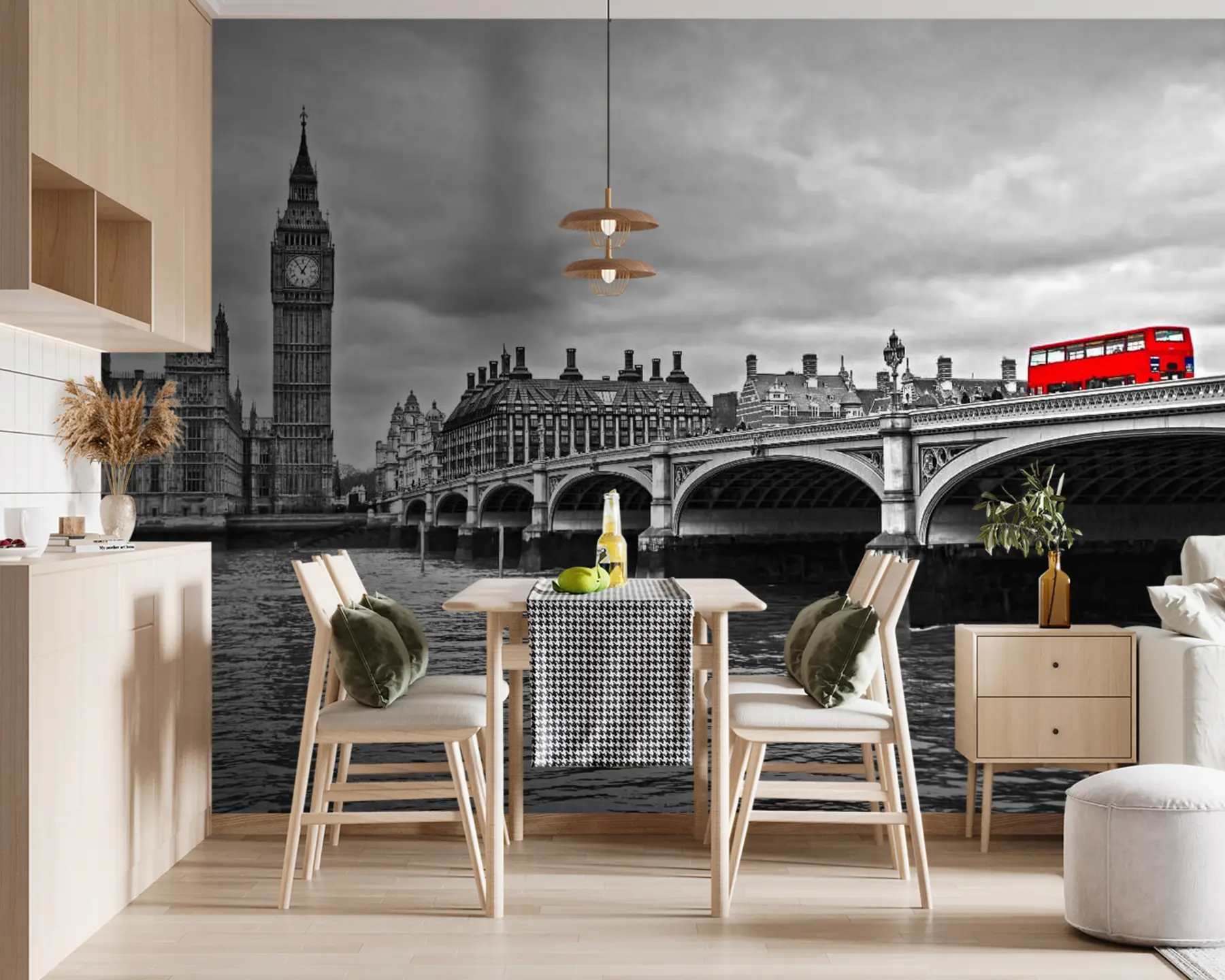 fototapet Londra, gri și roșu u53383