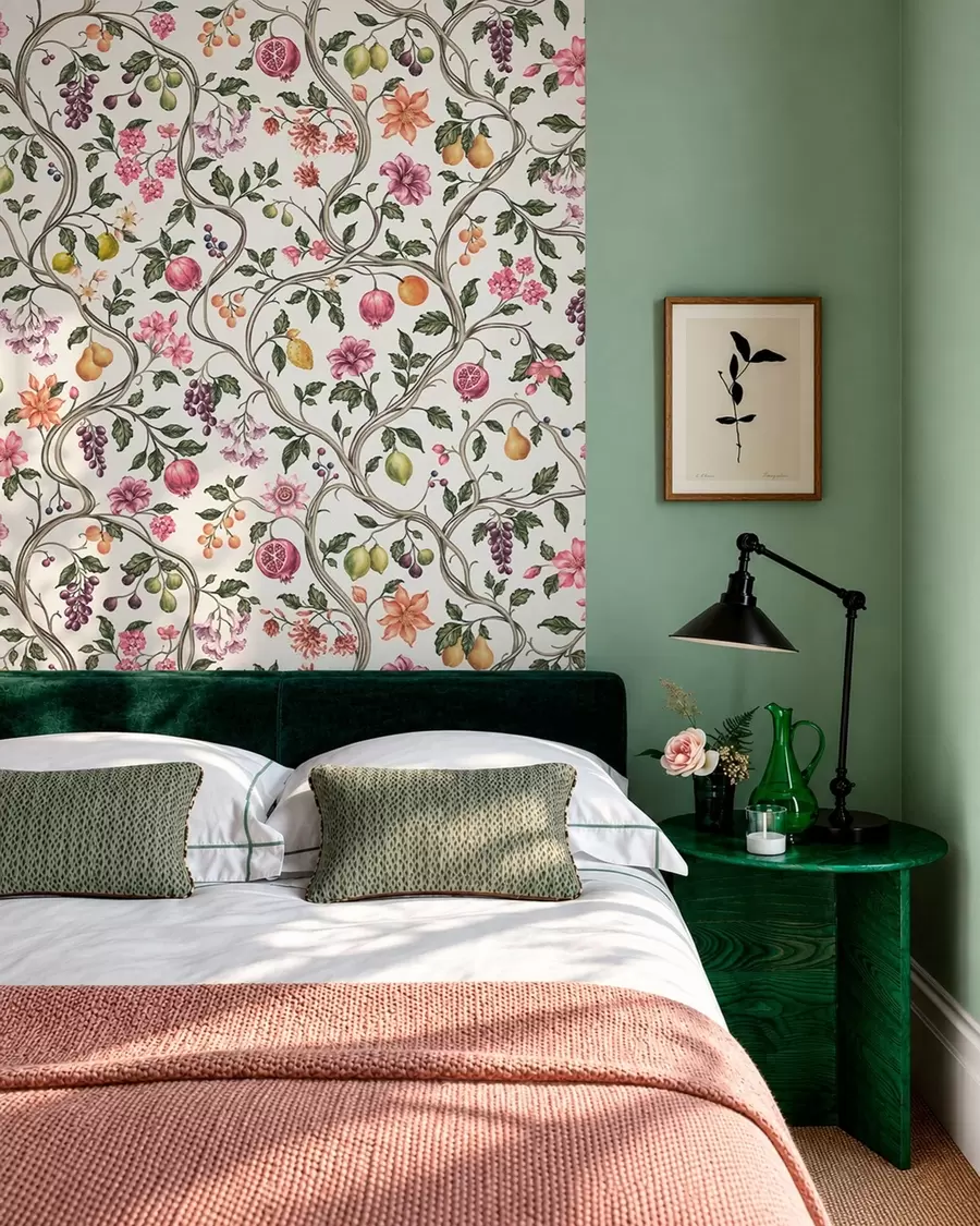 fototapet Motiv floral și fructat cu ramuri împletite w05862v1