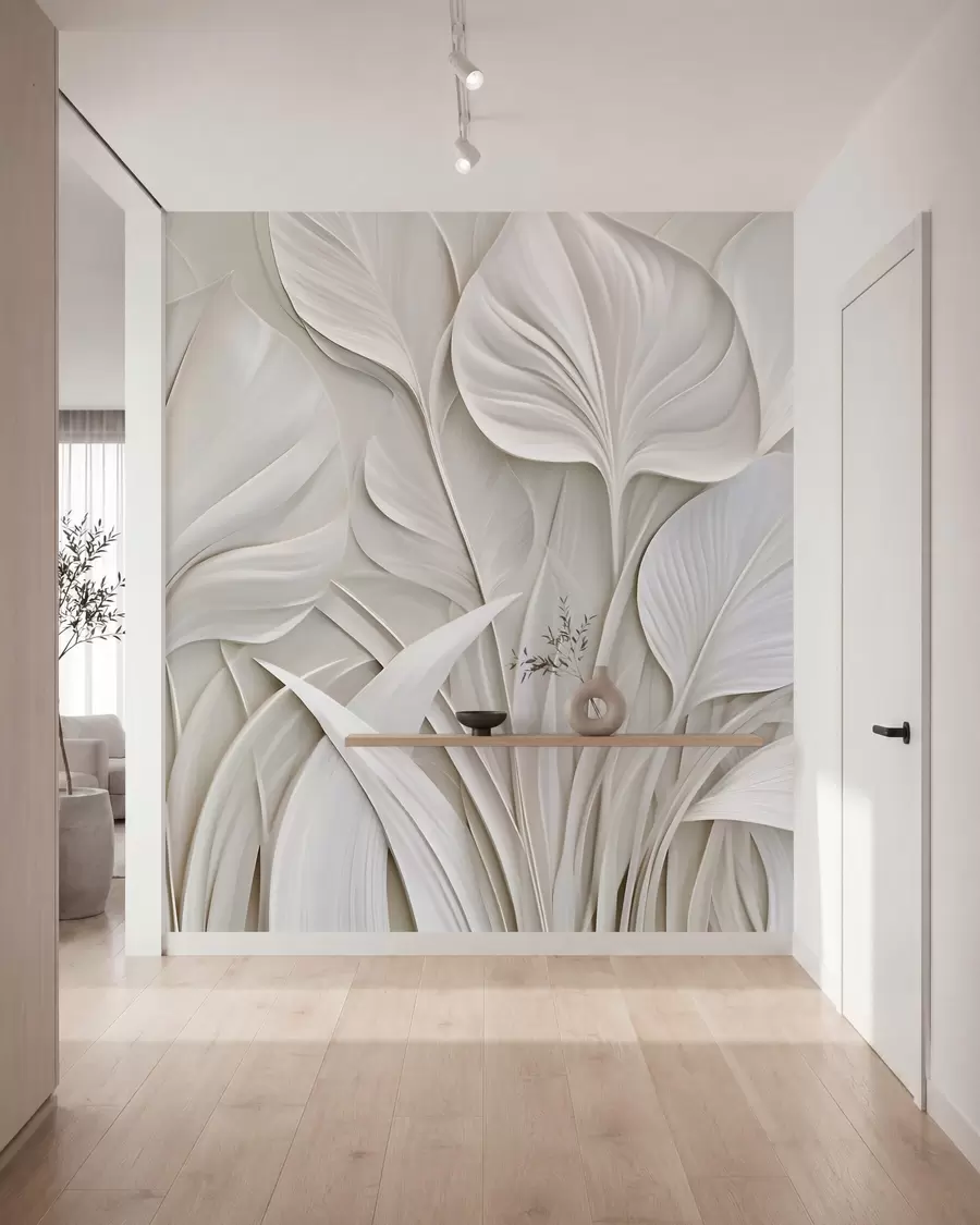 fototapet Frunze mari, realizate în stil basorelief w10074